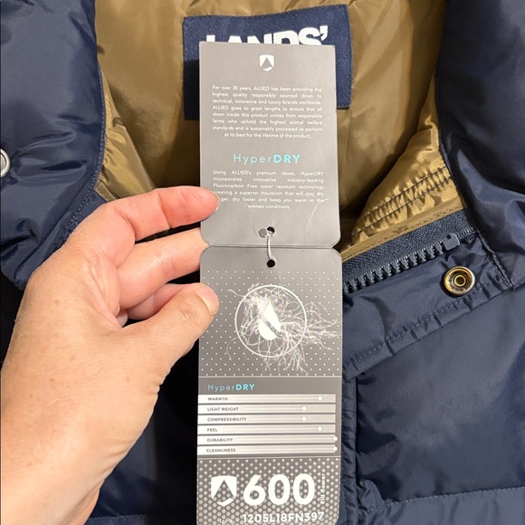 NWT Men’s Lands End 600 Down Puffer Vest - Picture 5 of 10